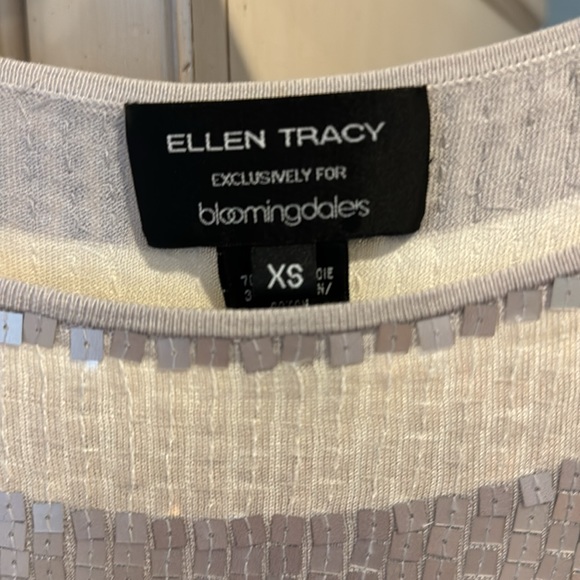 Ellen Tracy silver and white sequins dress. NWT. Size XS. - Picture 3 of 5
